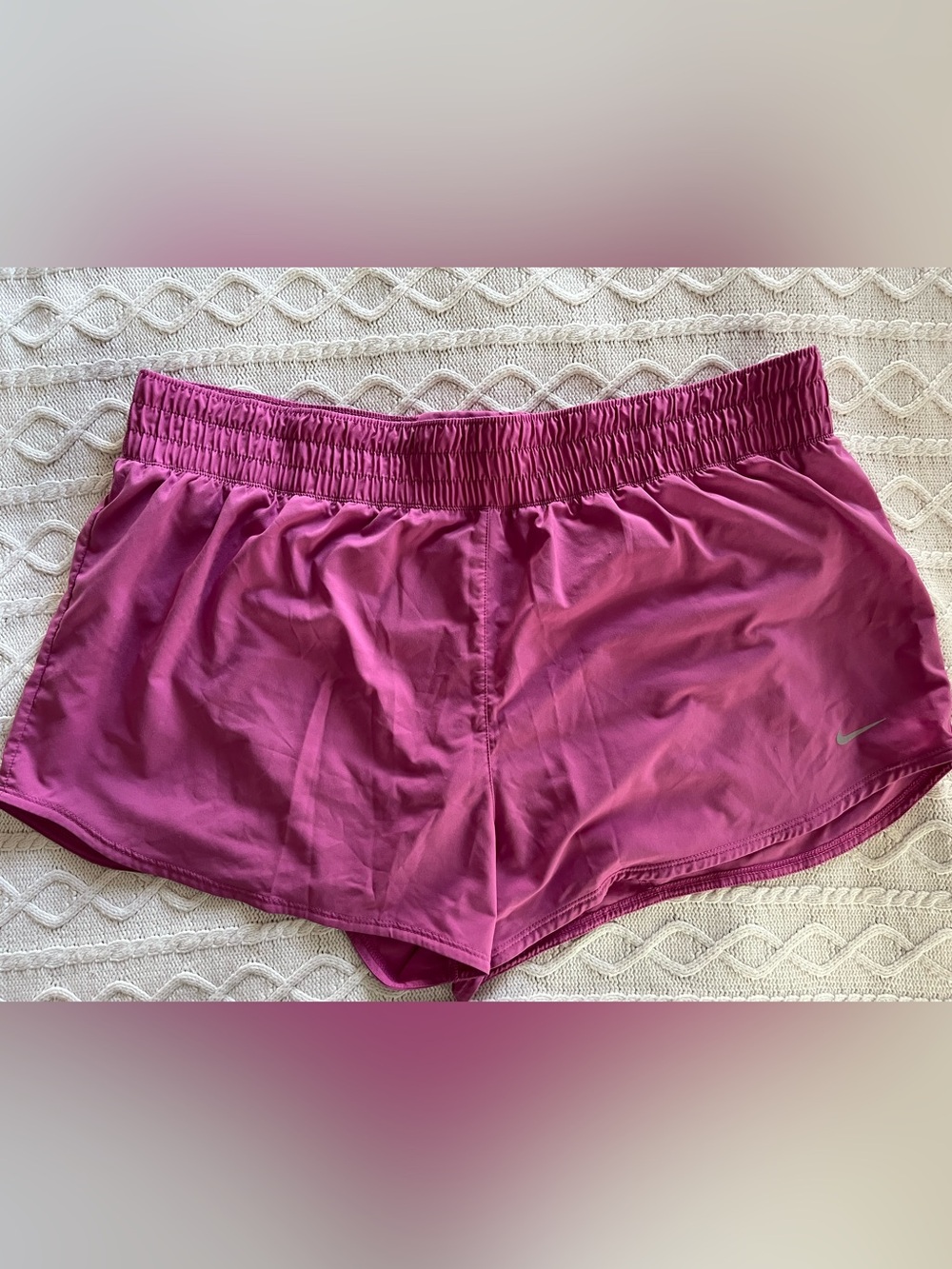 Nike Elastic Waist Lined Athletic Shorts - Magenta- Women’s Size XXL